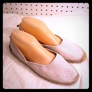 RAG & BONE CREAM LEATHER ESPADRILLE LOAFERS